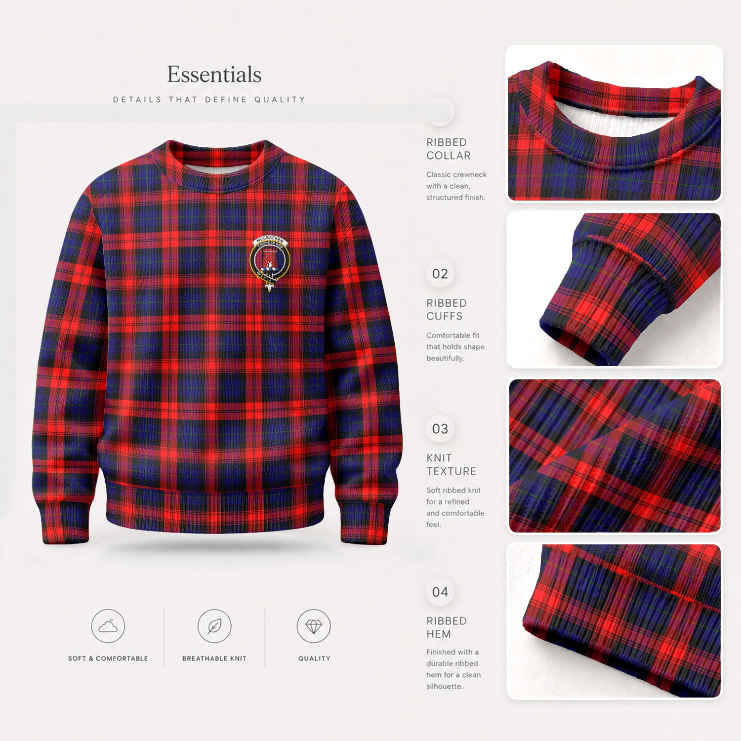 McCracken Tartan Crest Sweater