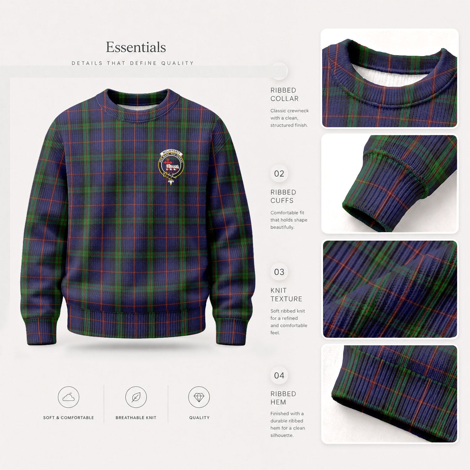 McLafferty Tartan Crest Sweater