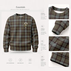 Stewart Old Weathered Tartan Crest Sweater