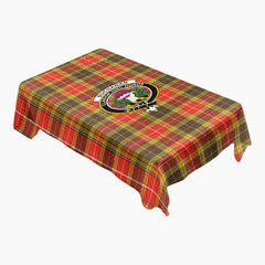 Buchanan Old Set Weathered Tartan Crest Tablecloth