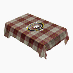 Cunningham Burgundy Dancers Tartan Crest Tablecloth