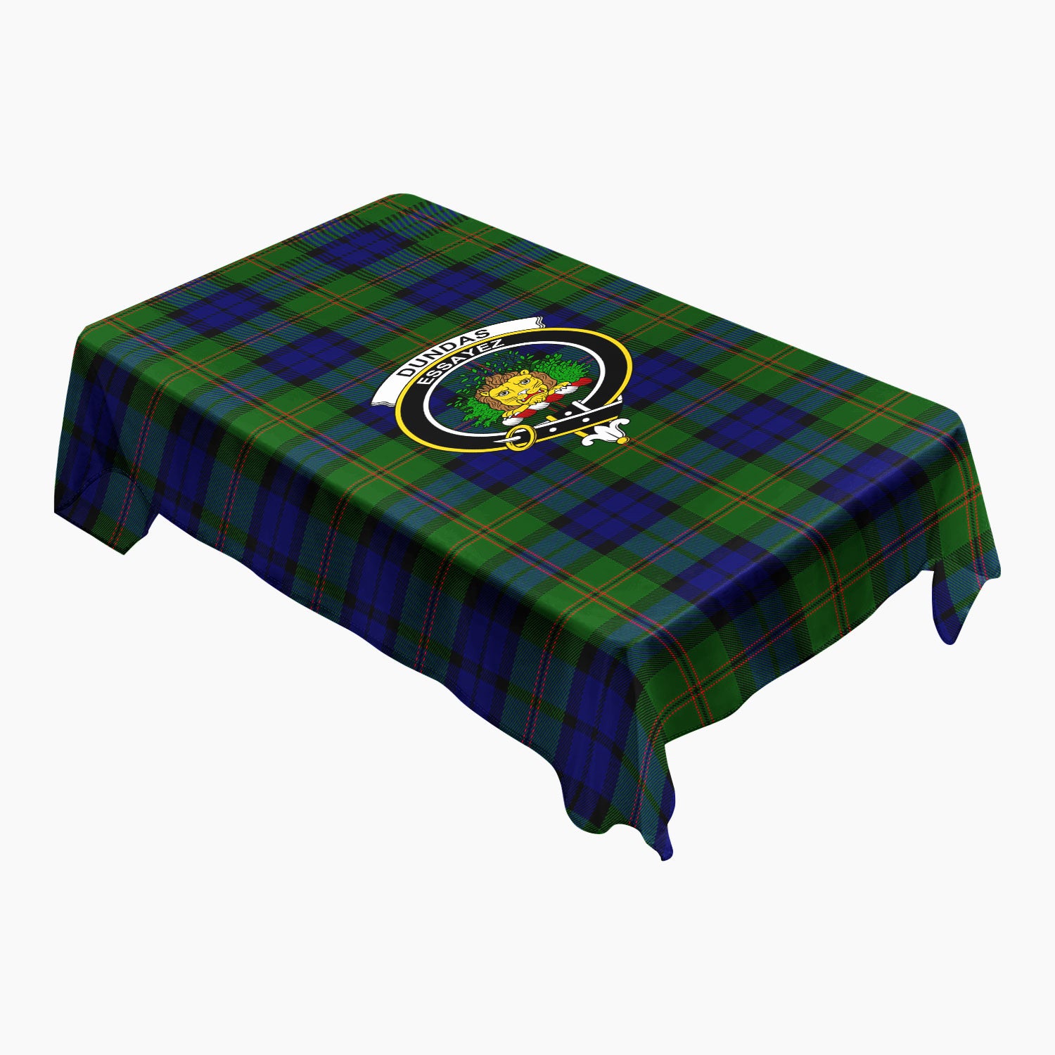 Dundas Modern Tartan Crest Tablecloth