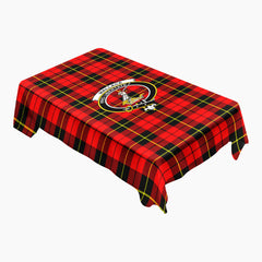 Wallace Hunting Red Tartan Crest Tablecloth