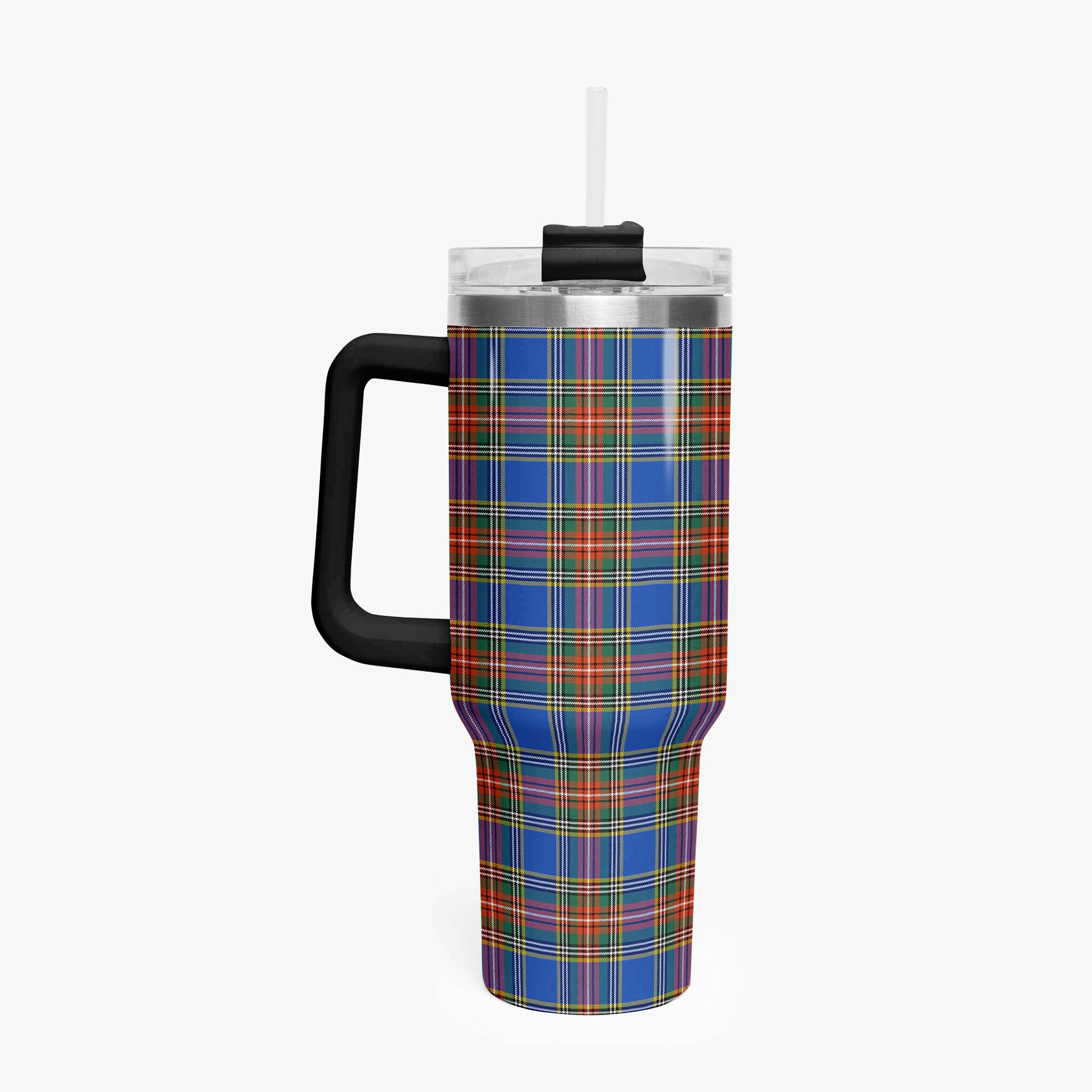 Bethune Ancient Tartan Crest 40 oz Insulated Tumbler with Handle