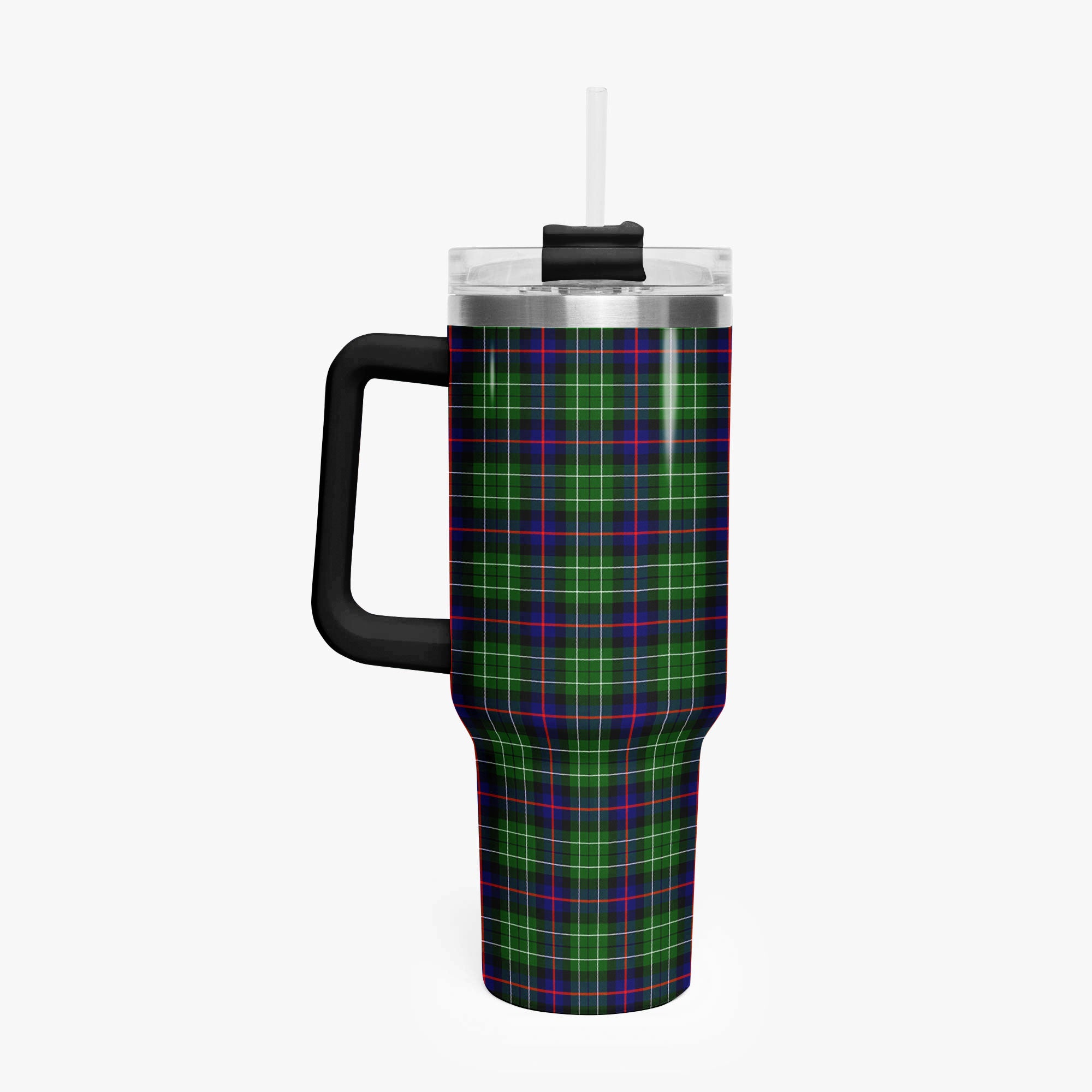 Leslie Hunting Tartan Crest 40 oz Insulated Tumbler with Handle