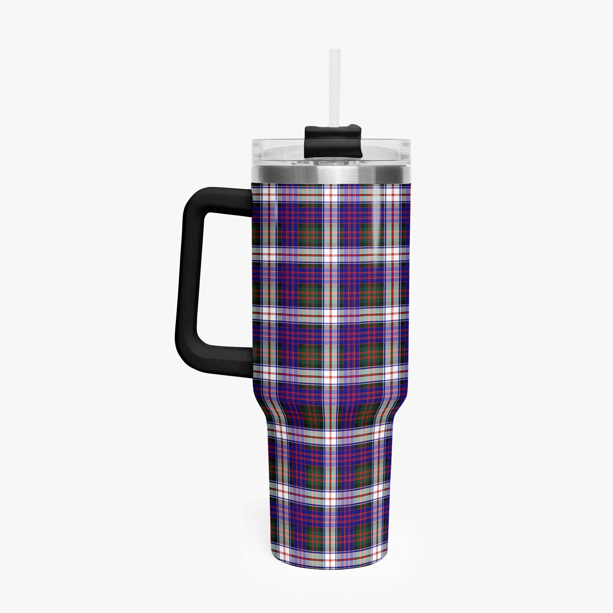 MacDonald Dress Modern Tartan Crest 40 oz Insulated Tumbler with Handle