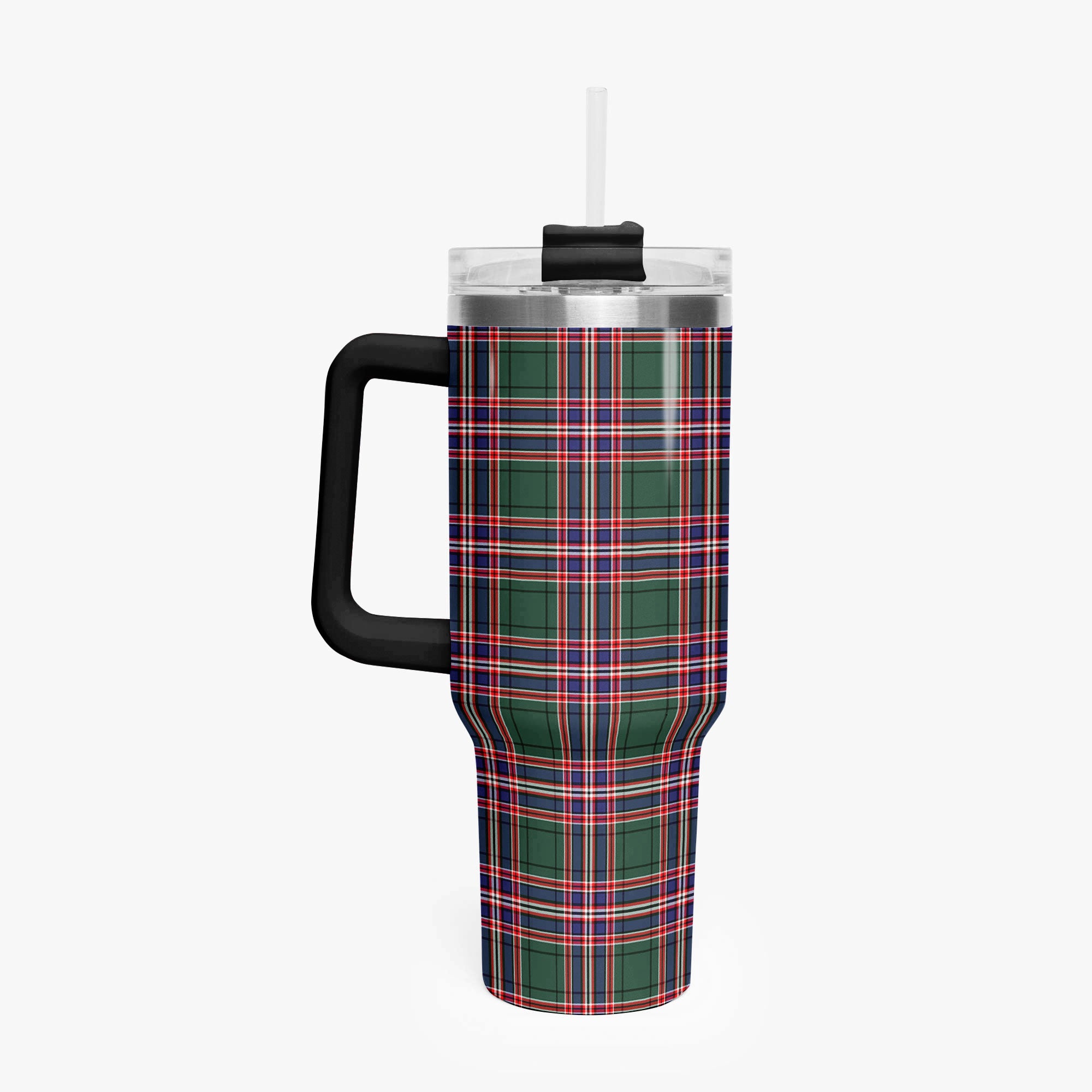 MacFarlane Hunting Modern Tartan Crest 40 oz Insulated Tumbler with Handle