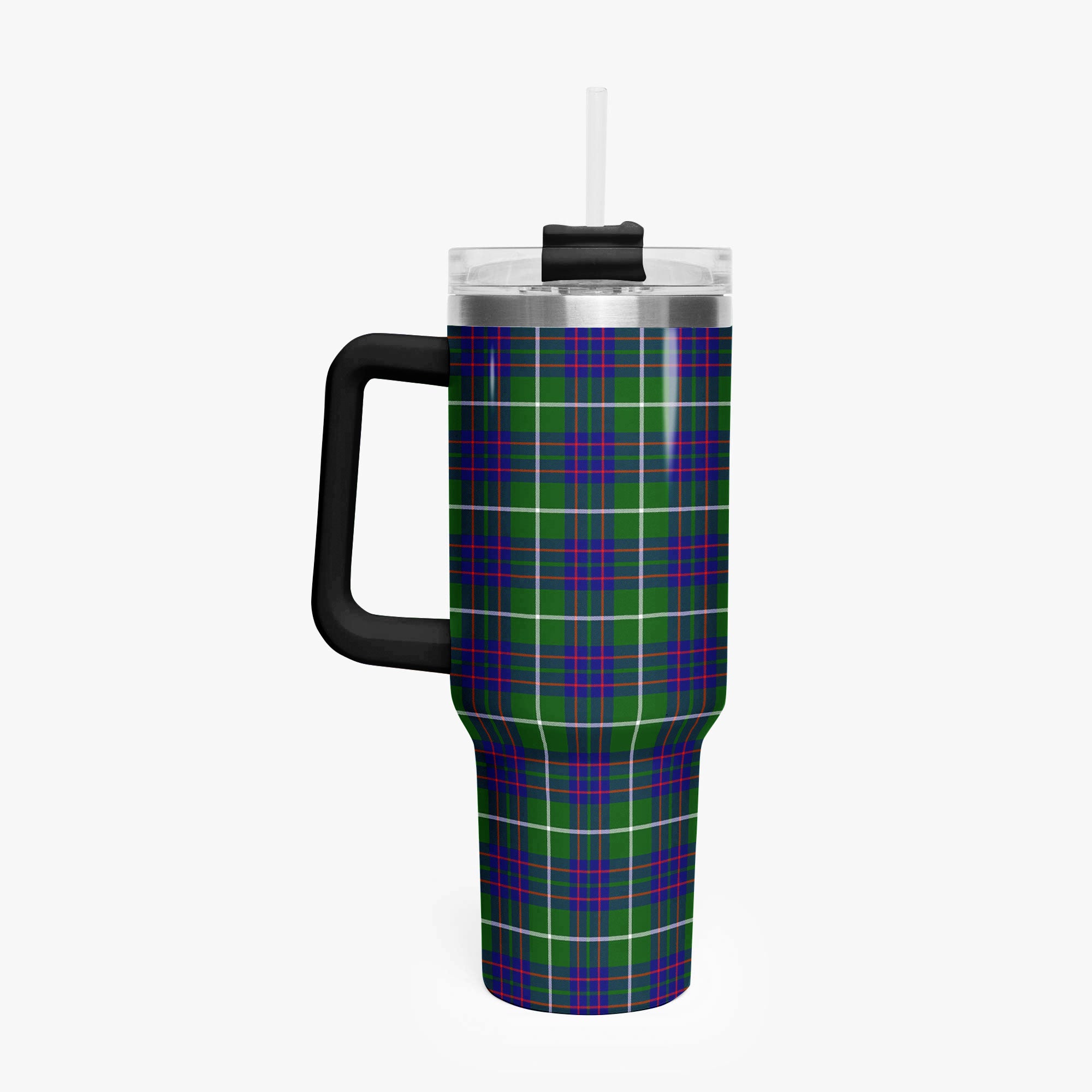 MacIntyre Hunting Modern Tartan Crest 40 oz Insulated Tumbler with Handle