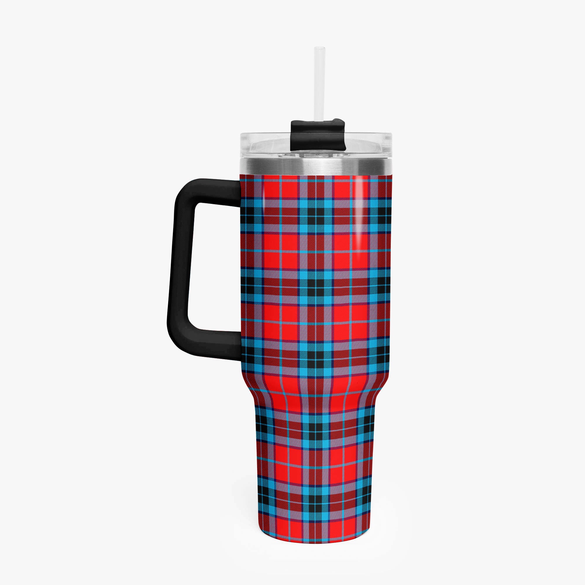 MacTavish Modern Tartan Crest 40 oz Insulated Tumbler with Handle