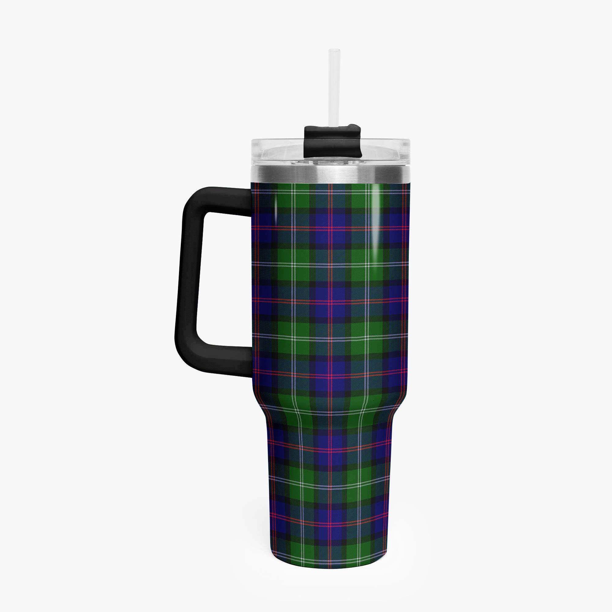 MacThomas Modern Tartan Crest 40 oz Insulated Tumbler with Handle