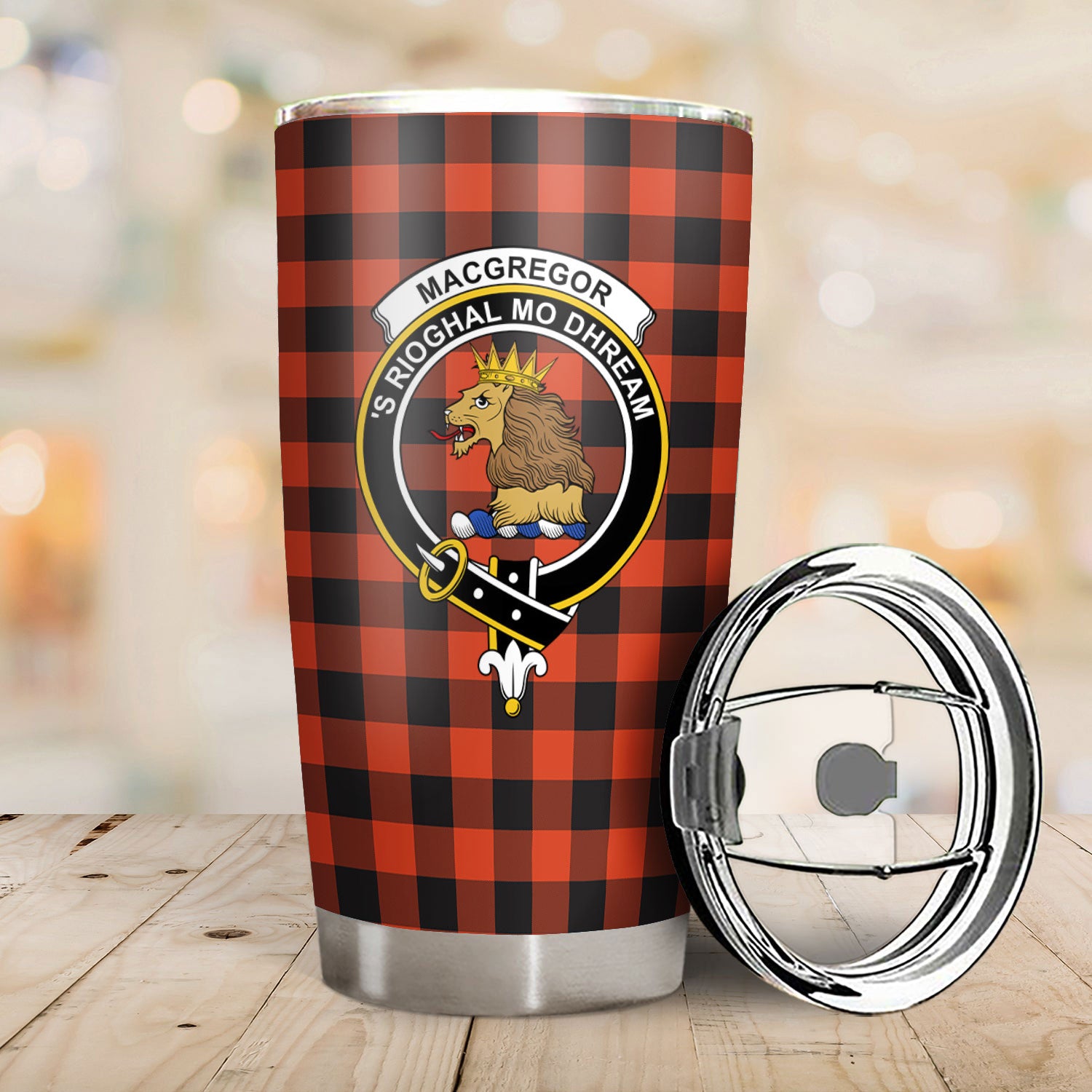 Rob Roy MacGregor Ancient Tartan Crest Tumbler