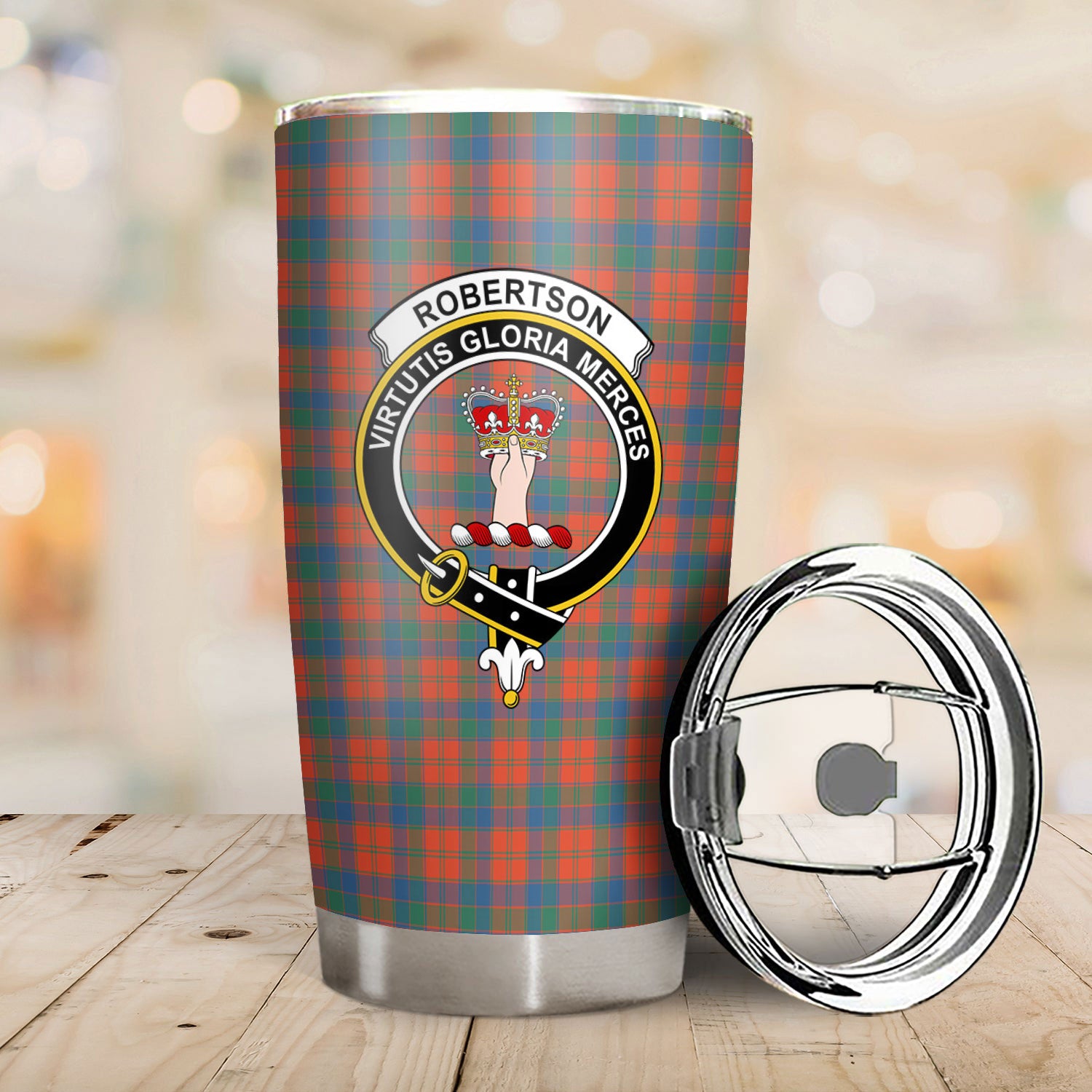 Robertson Ancient Tartan Crest Tumbler