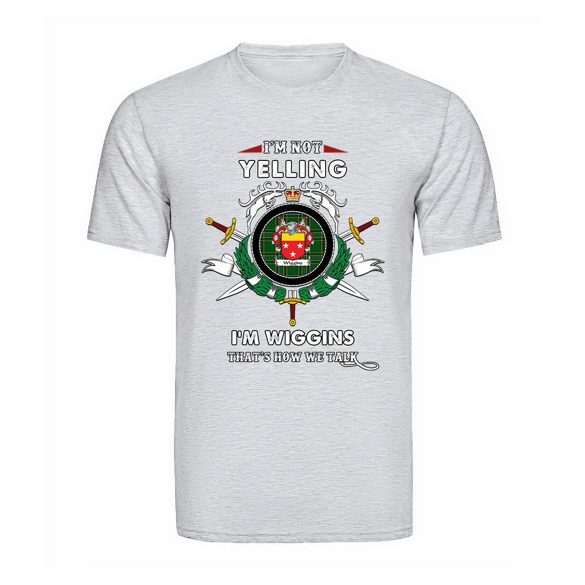 Wiggins Tartan Crest T-shirt - I'm not yelling style