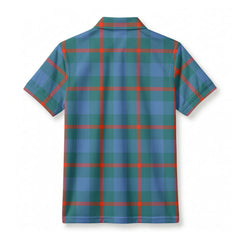 Agnew Ancient Tartan Crest Birdseye Mesh Polo Shirt