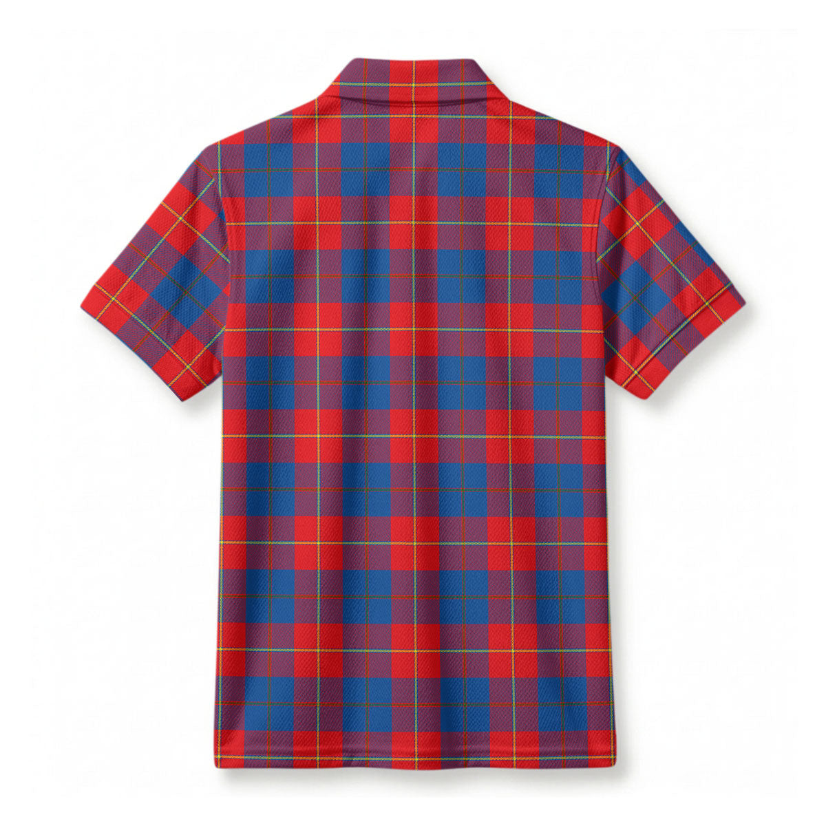 Blane Tartan Crest Birdseye Mesh Polo Shirt