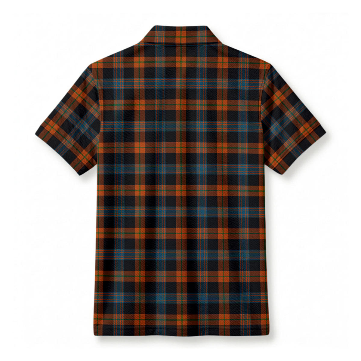 Brown Ancient Tartan Crest Birdseye Mesh Polo Shirt