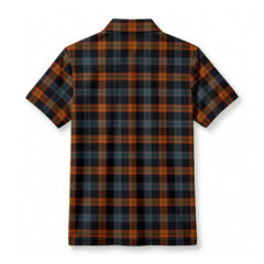 Brown Ancient Tartan Crest Birdseye Mesh Polo Shirt