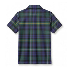 Campbell Argyll Modern Tartan Crest Birdseye Mesh Polo Shirt
