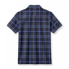 Clark Modern Tartan Crest Birdseye Mesh Polo Shirt
