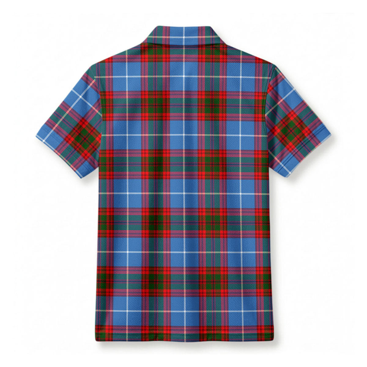 Congilton Tartan Crest Birdseye Mesh Polo Shirt