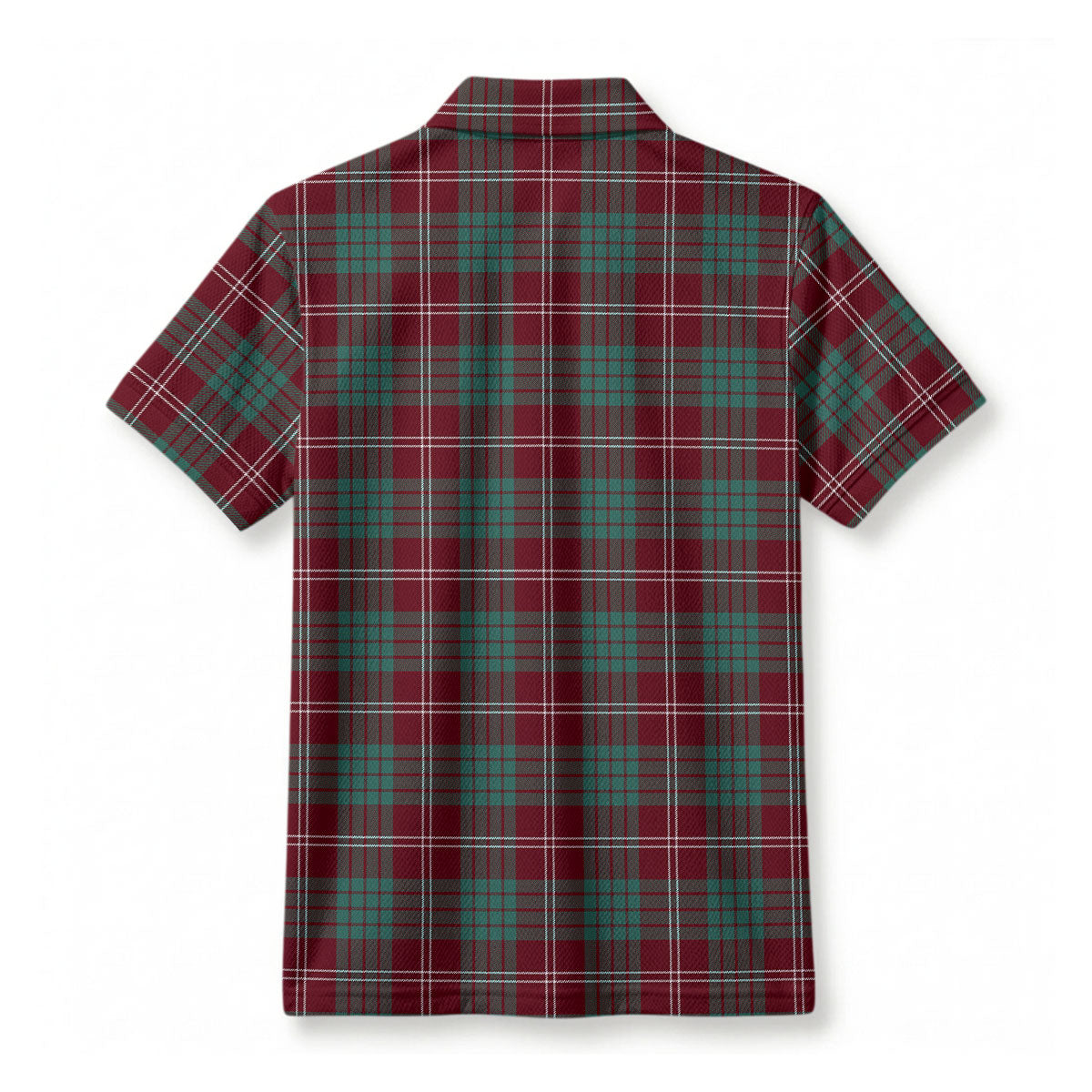 Crawford Modern Tartan Crest Birdseye Mesh Polo Shirt