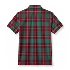 Crawford Modern Tartan Crest Birdseye Mesh Polo Shirt