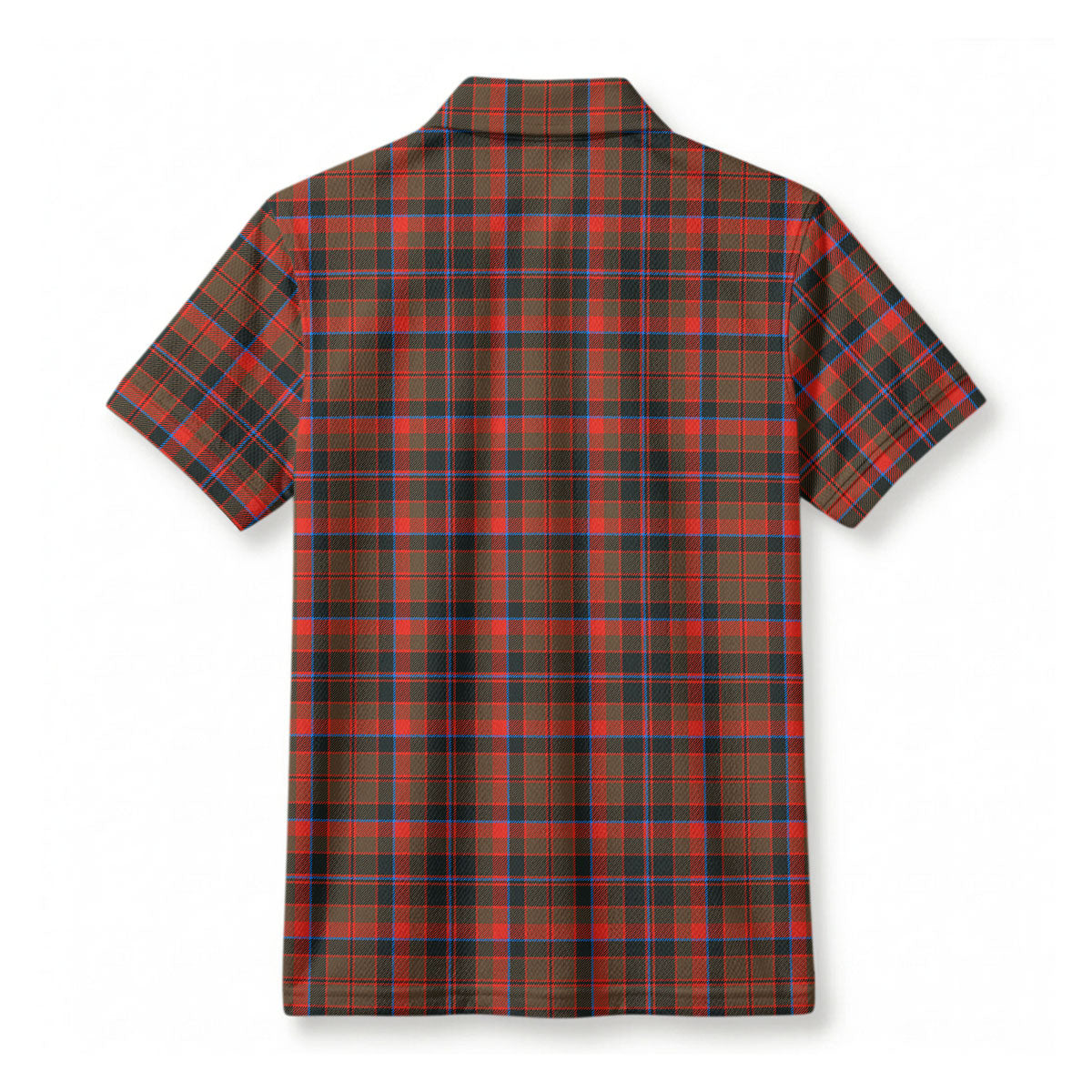 Cumming Hunting Weathered Tartan Crest Birdseye Mesh Polo Shirt