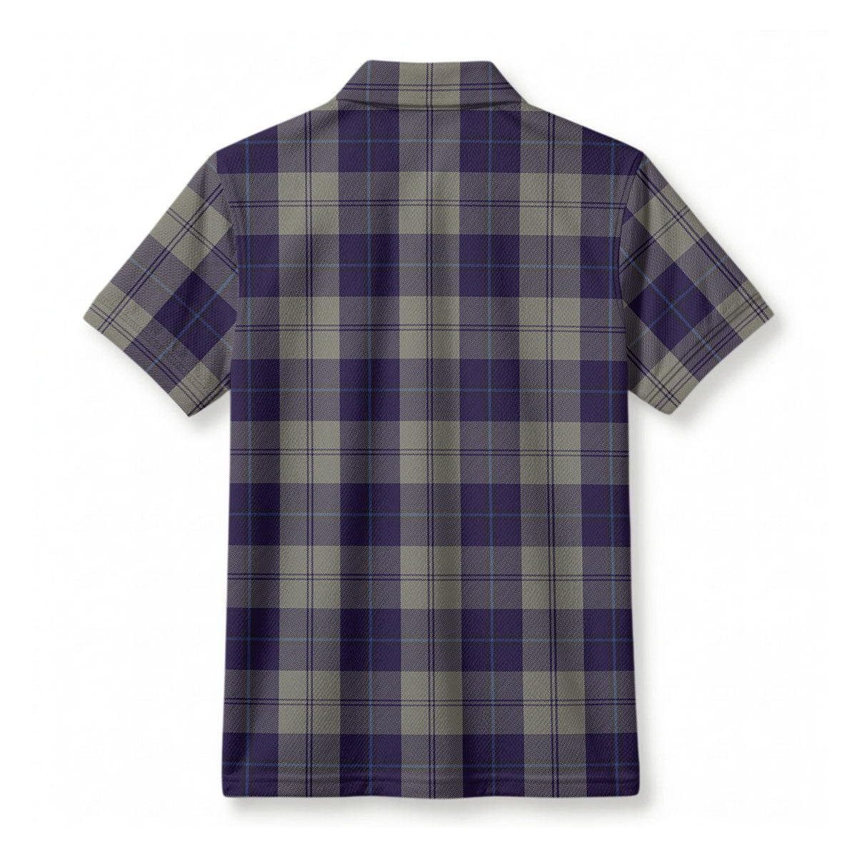 Cunningham Dress Blue Dancers Tartan Crest Birdseye Mesh Polo Shirt