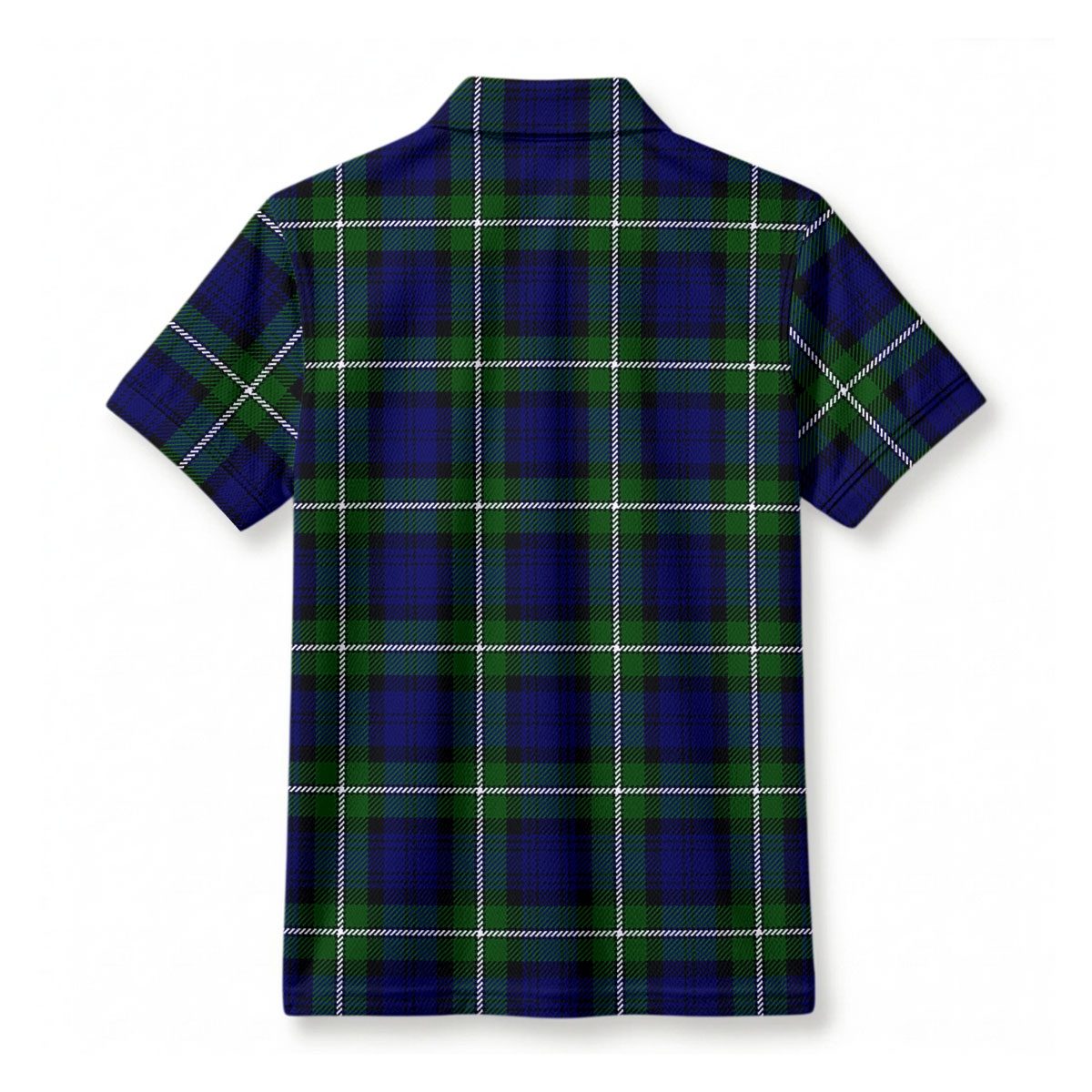 Forbes Modern Tartan Crest Birdseye Mesh Polo Shirt