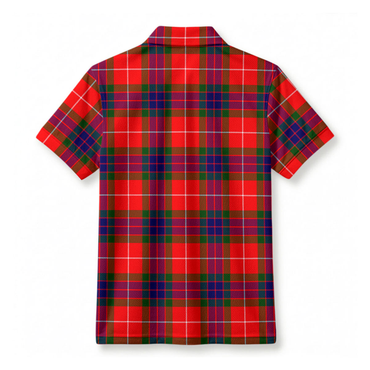 Fraser (of Lovat) Modern Tartan Crest Birdseye Mesh Polo Shirt