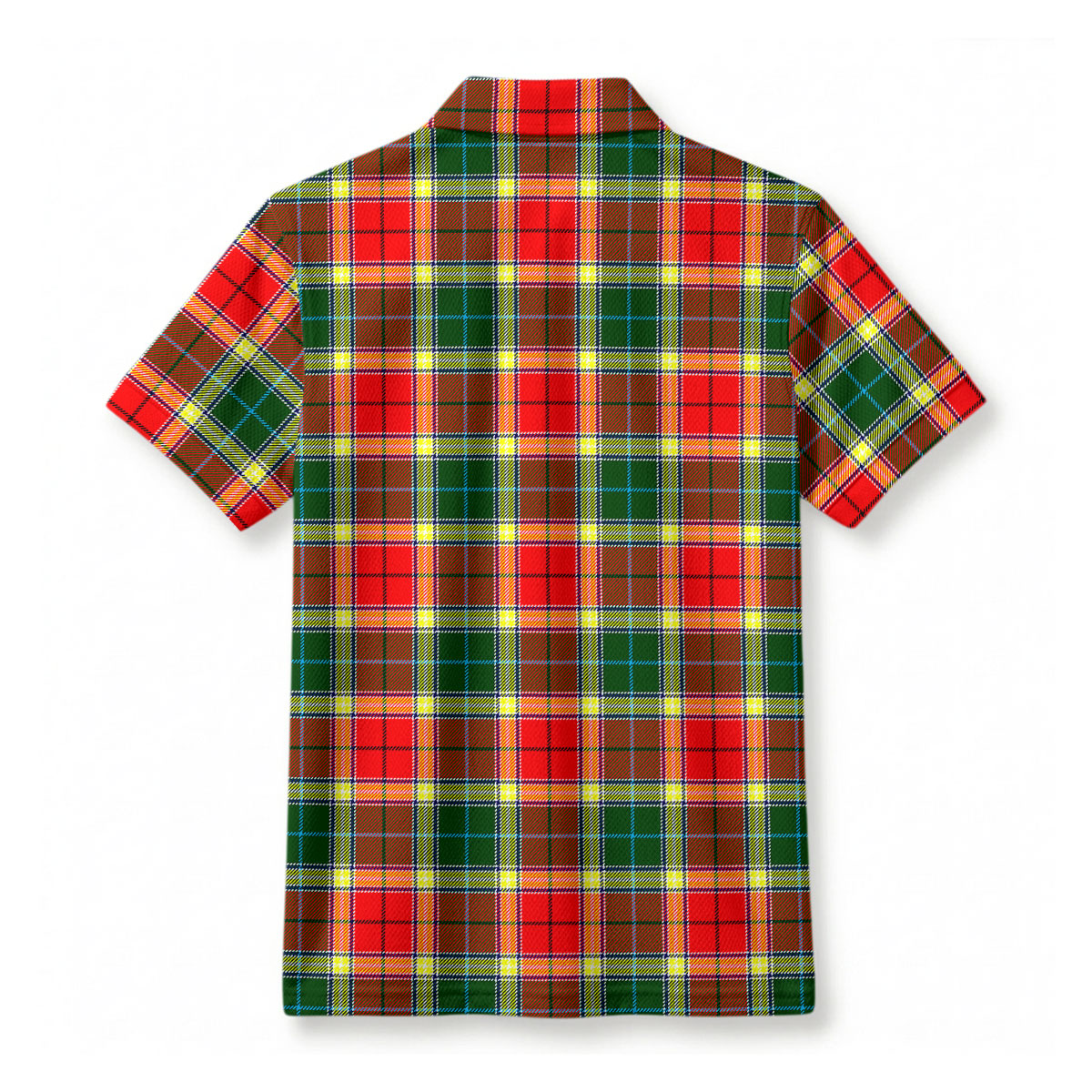 Gibson Tartan Crest Birdseye Mesh Polo Shirt