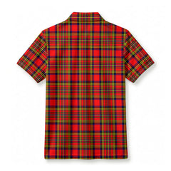 Hepburn Tartan Crest Birdseye Mesh Polo Shirt