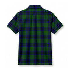 Keith Modern Tartan Crest Birdseye Mesh Polo Shirt