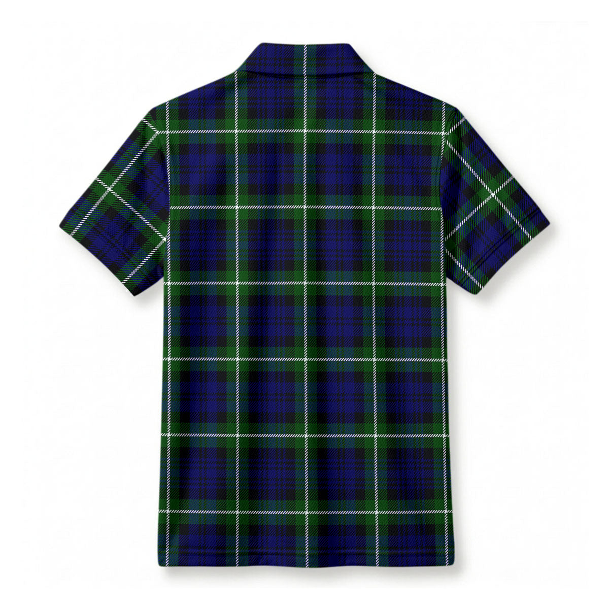 Lammie Tartan Crest Birdseye Mesh Polo Shirt