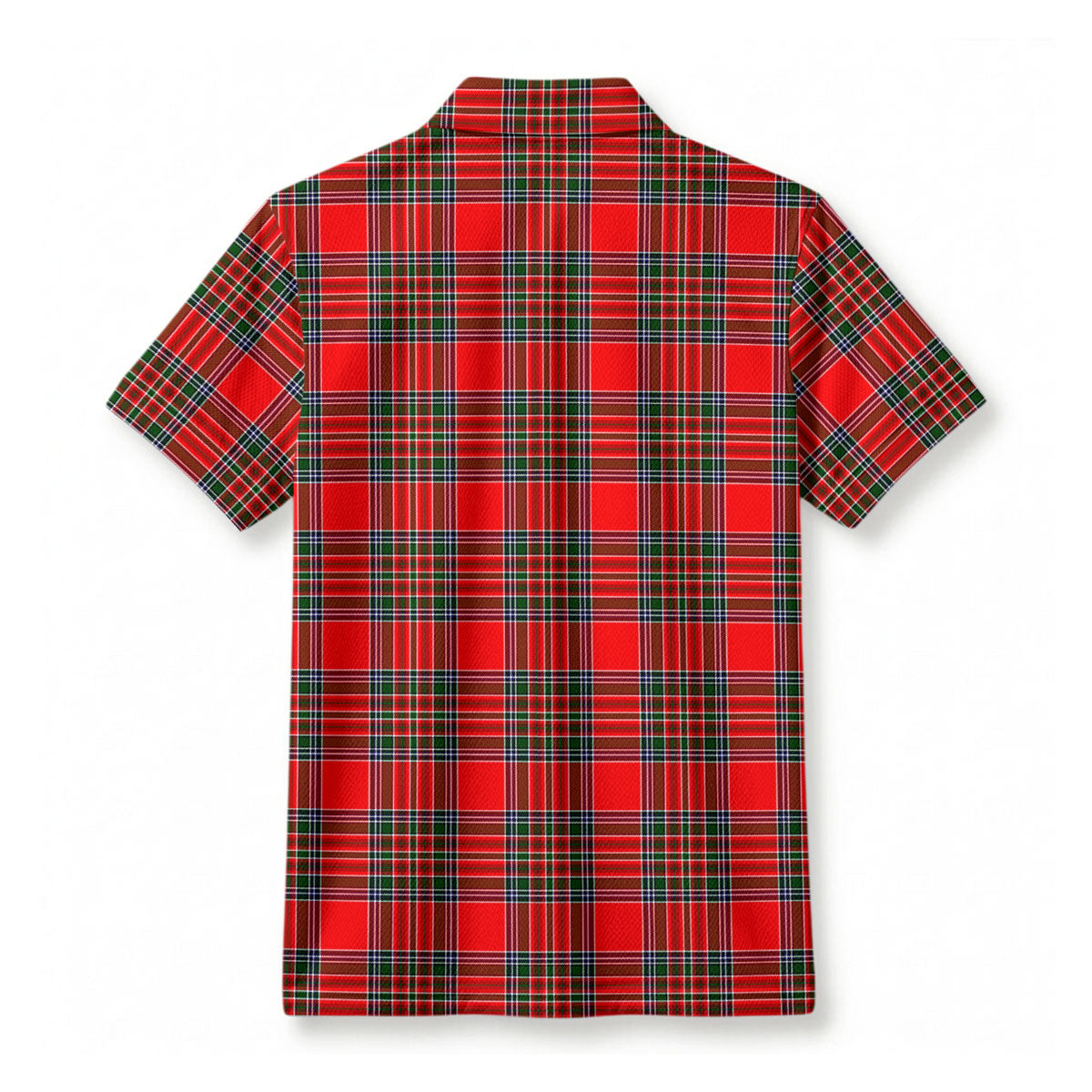 MacBain Tartan Crest Birdseye Mesh Polo Shirt
