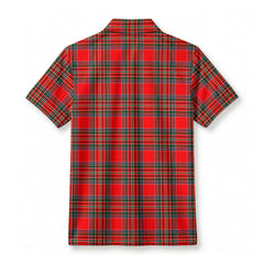 MacBean Tartan Crest Birdseye Mesh Polo Shirt
