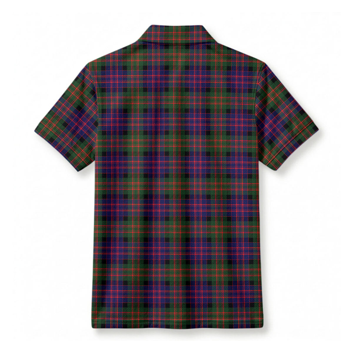 MacDonald Modern Tartan Crest Birdseye Mesh Polo Shirt