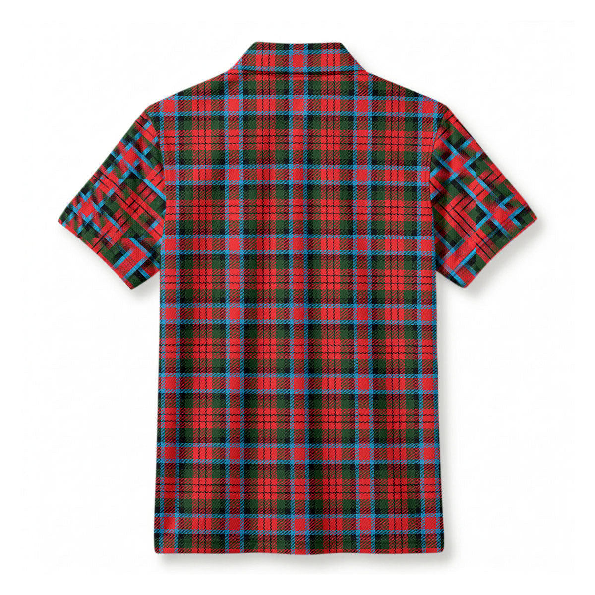 MacDuff Modern Tartan Crest Birdseye Mesh Polo Shirt
