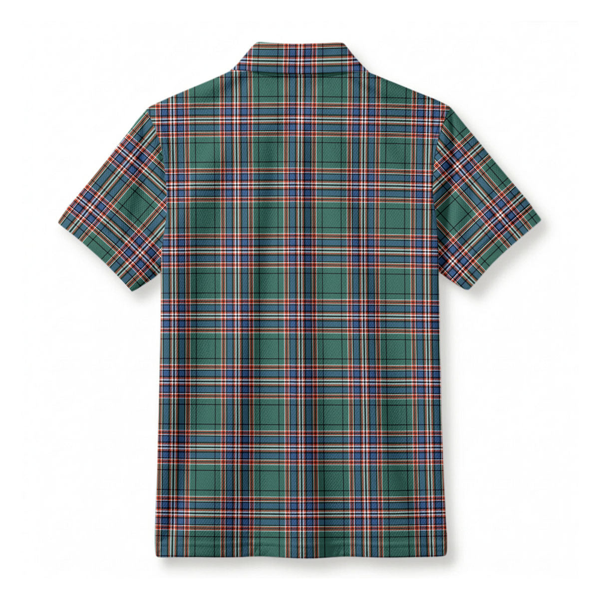 MacFarlane Hunting Ancient Tartan Crest Birdseye Mesh Polo Shirt