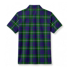 MacIntyre Hunting Modern Tartan Crest Birdseye Mesh Polo Shirt
