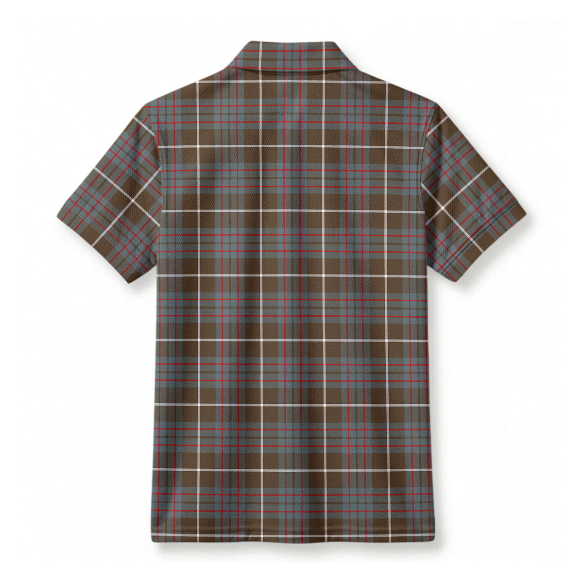 MacIntyre Hunting Weathered Tartan Crest Birdseye Mesh Polo Shirt