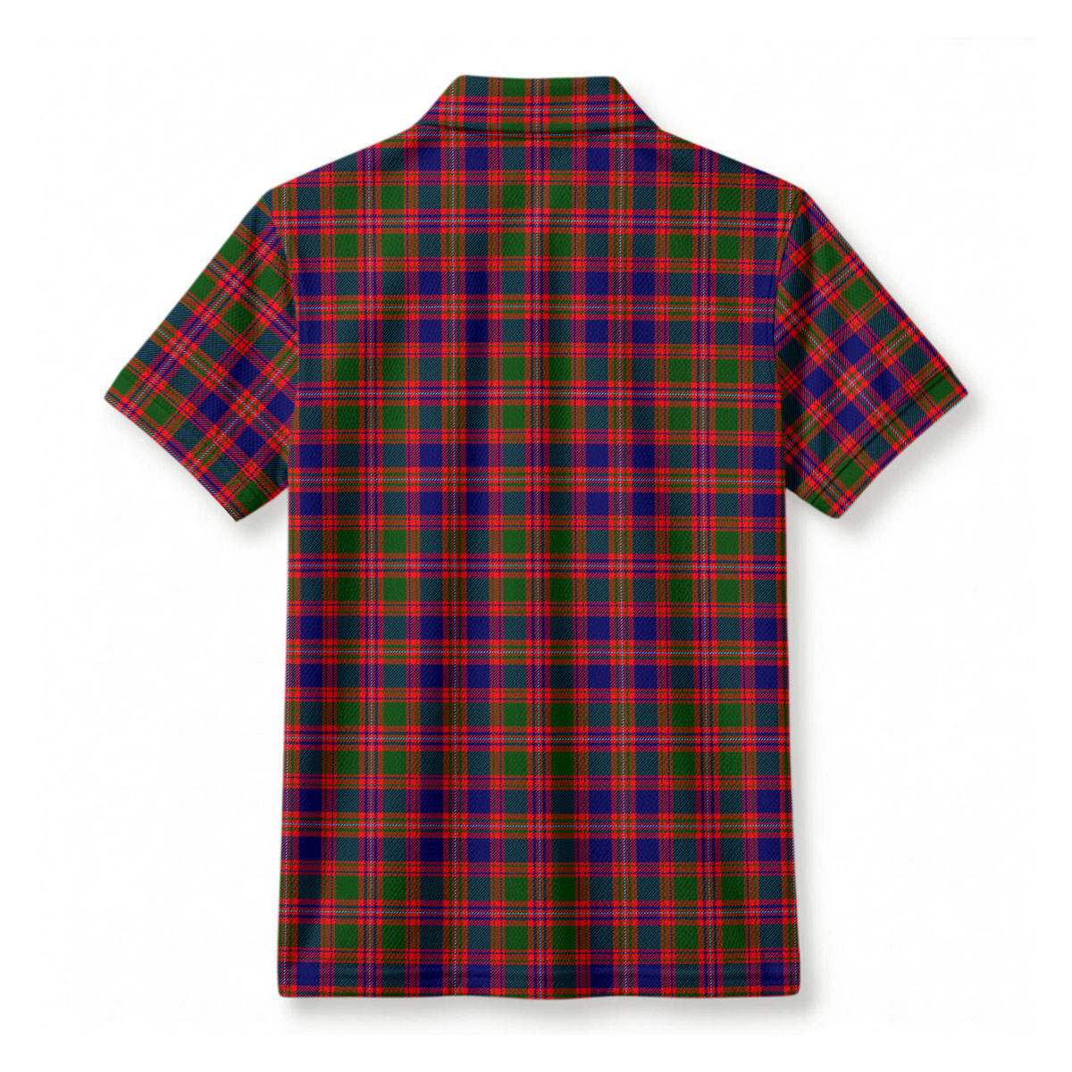 MacIntyre Modern Tartan Crest Birdseye Mesh Polo Shirt