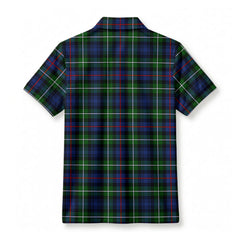 MacKenzie Modern Tartan Crest Birdseye Mesh Polo Shirt