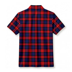 MacLachlan Modern Tartan Crest Birdseye Mesh Polo Shirt