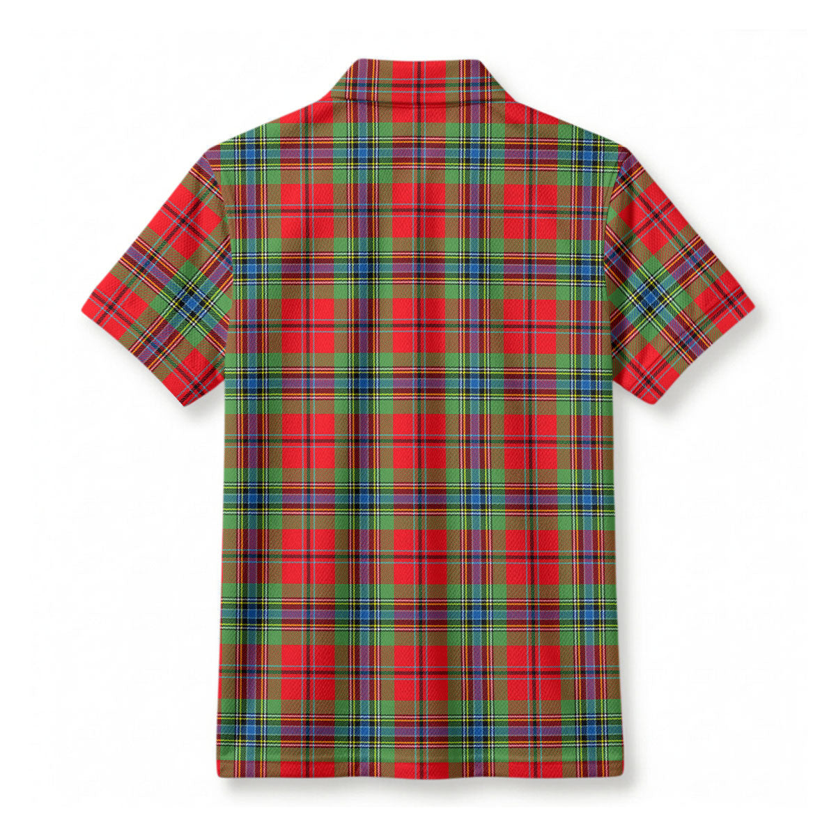 MacLean of Duart Modern Tartan Crest Birdseye Mesh Polo Shirt
