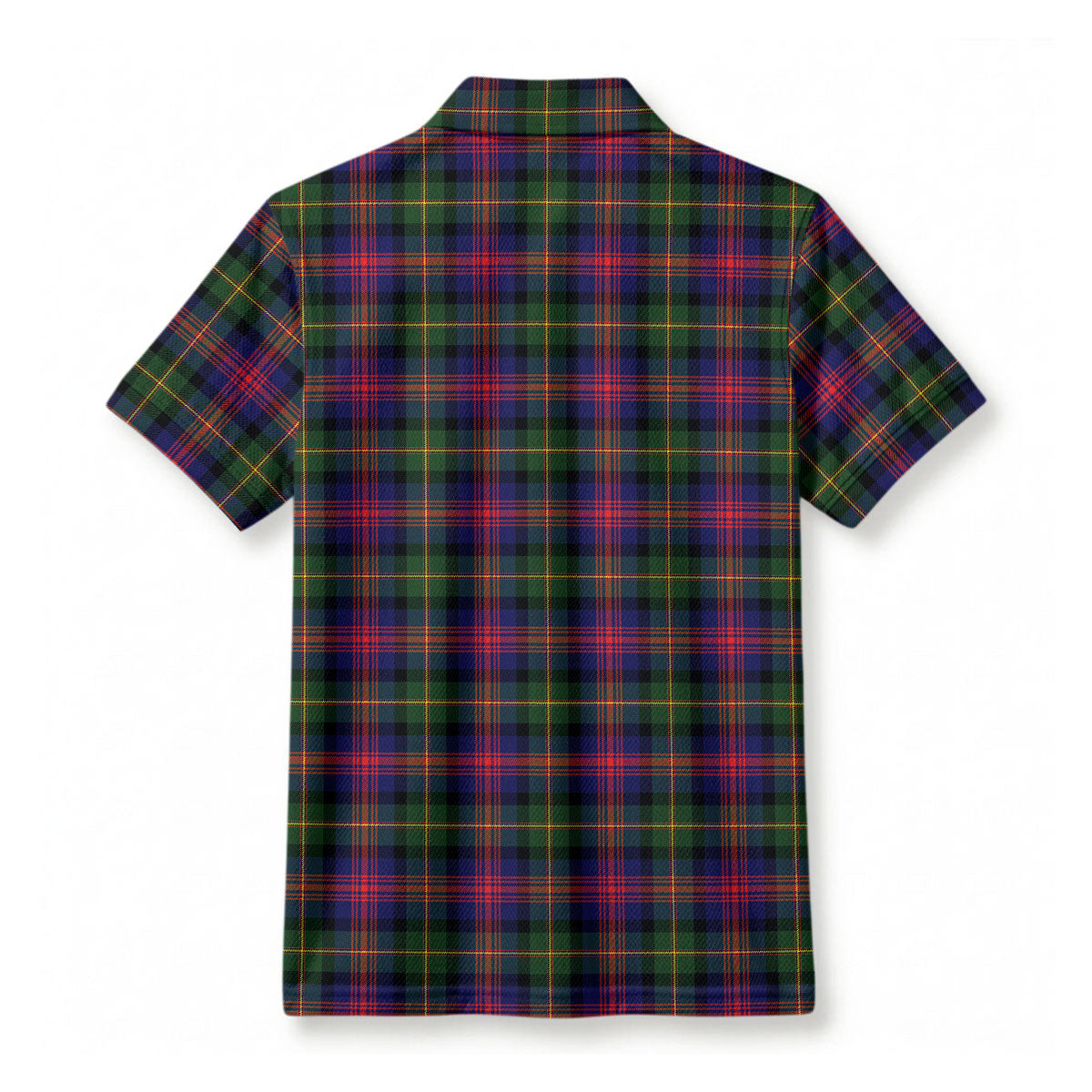 MacLennan Modern Tartan Crest Birdseye Mesh Polo Shirt