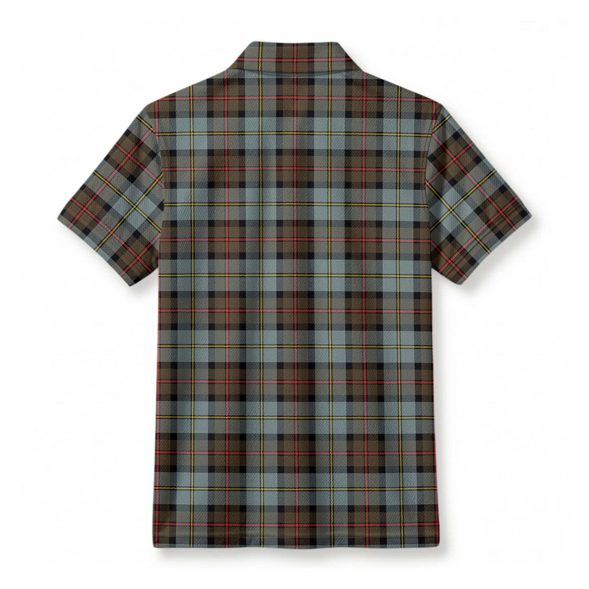 MacLeod of Harris Weathered Tartan Crest Birdseye Mesh Polo Shirt