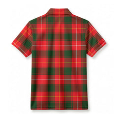 MacPhee Modern Tartan Crest Birdseye Mesh Polo Shirt