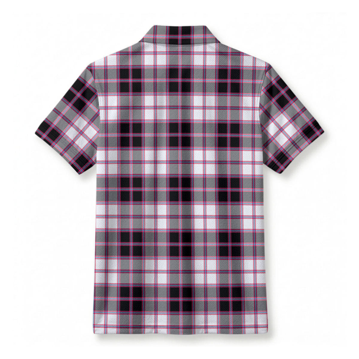 MacPherson Hunting Modern Tartan Crest Birdseye Mesh Polo Shirt