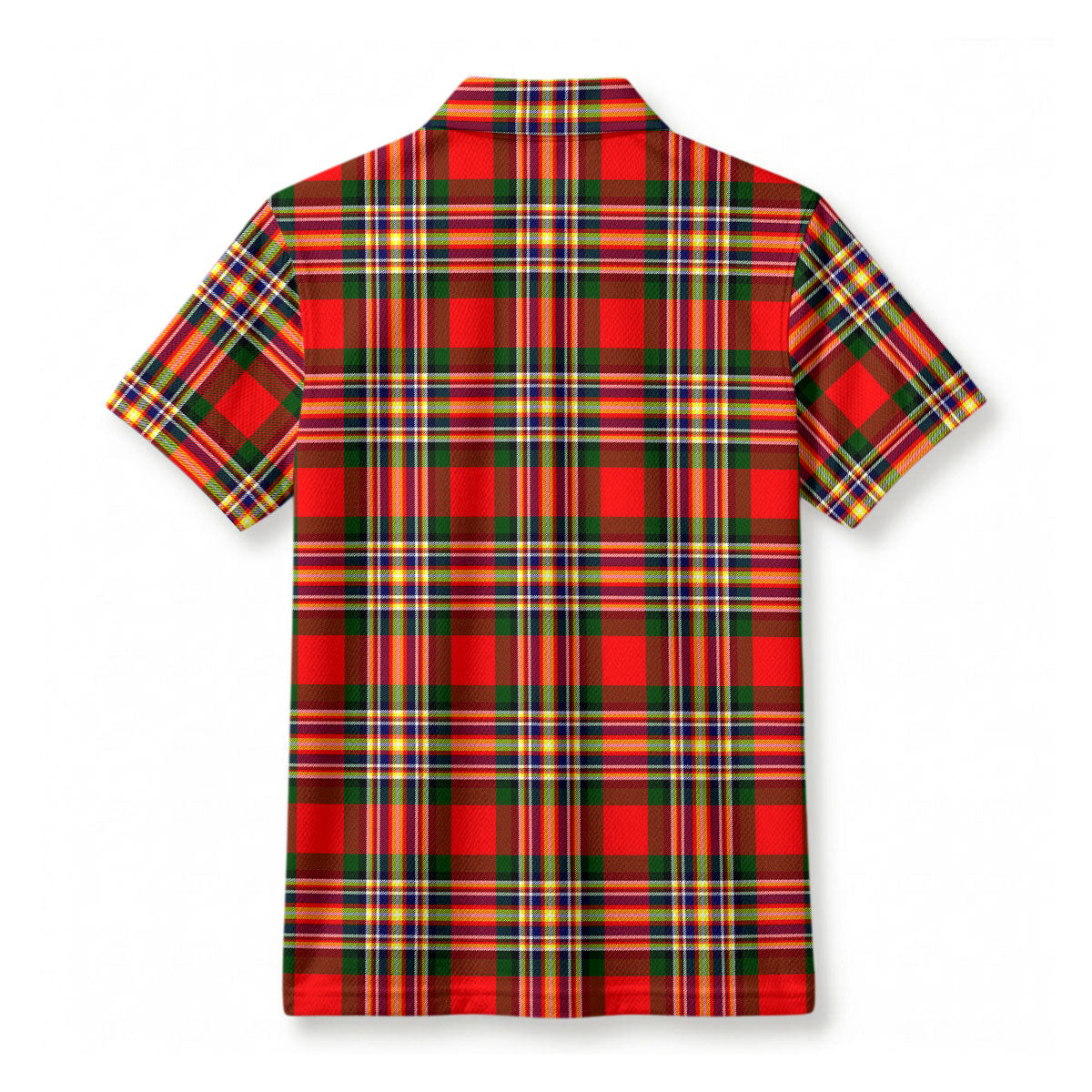 Makgill Tartan Crest Birdseye Mesh Polo Shirt